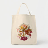 Sac fourre-tout d'épicerie Monogram Rose White Ros (Devant)