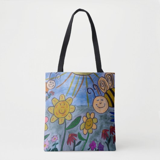 Sac fourre-tout des abeilles et fleurs de miel (Devant)