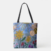 Sac fourre-tout des abeilles et fleurs de miel (Dos)