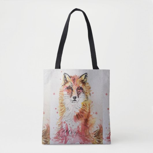 Sac fourre-tout des Amoureux des animaux d'aquarel (Devant)