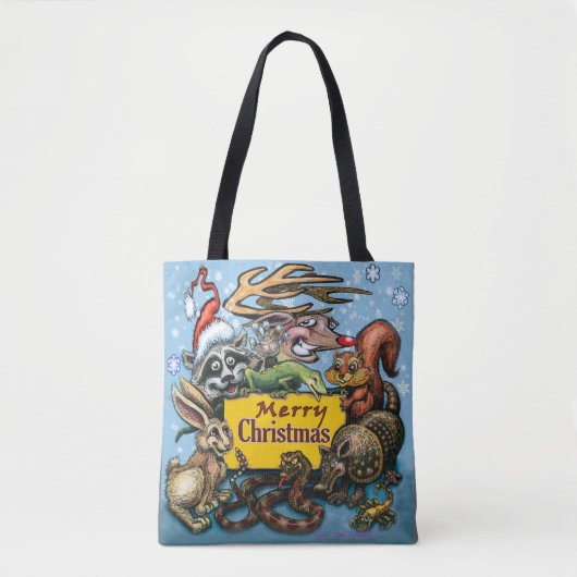 Sac fourre-tout des animaux de Noël (Devant)