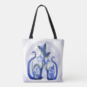 Sac fourre-tout des chats siamois de Blue Willow (Dos)
