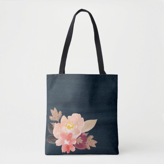Sac fourre-tout des fleurs d'aquarelle (Devant)