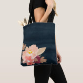 Sac fourre-tout des fleurs d'aquarelle (De près)