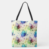 Sac fourre-tout des papillons aquarelle (Dos)