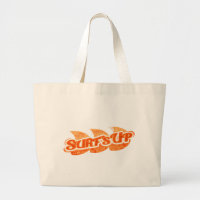 sac fourre-tout des surfeurs orange "Surf Up"