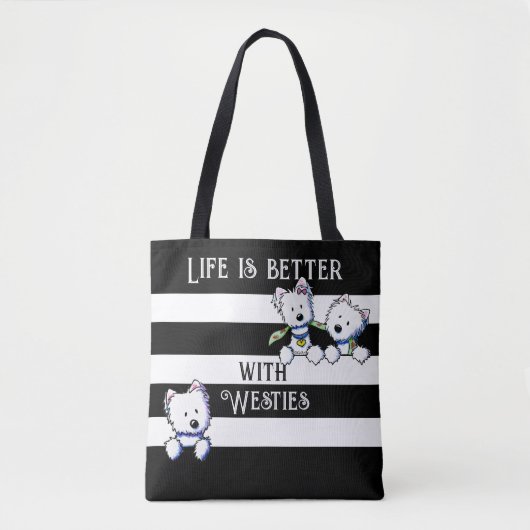 Sac fourre-tout des Terriers de KiniArt Westie (Devant)