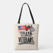 Sac fourre-tout des vétérans Merci (Dos)