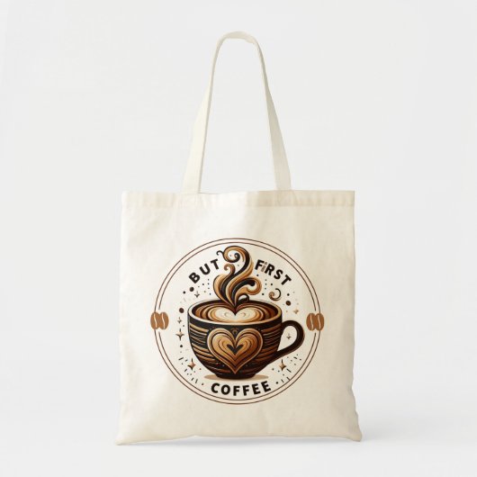 Sac fourre-tout design Latte Art pour les amateurs (Devant)