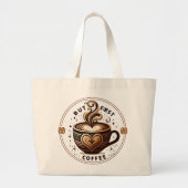 Sac fourre-tout design Latte Art pour les amateurs (Devant)