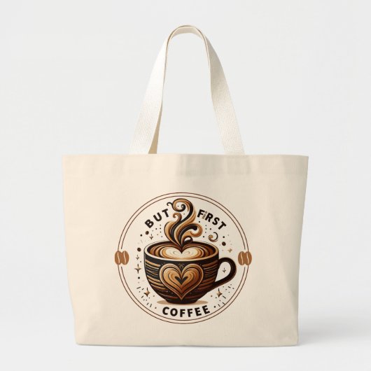 Sac fourre-tout design Latte Art pour les amateurs (Devant)
