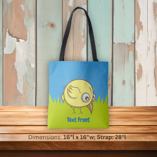 Sac fourre-tout dessin animé oiseau jaune