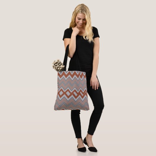Sac fourre-tout d'été coloré Zigzag femmes (Sur le modèle)