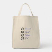 Sac fourre-tout « Devrait Pourrait Voudrait A fait (Dos)