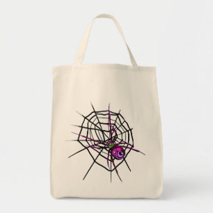 Sac fourre-tout d'Halloween avec Spider et Web