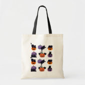 Sac fourre-tout d'Halloween - Chats noirs et sac P (Devant)