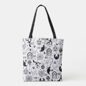 Sac fourre-tout d'Halloween éffrayant Black RIP (Dos)