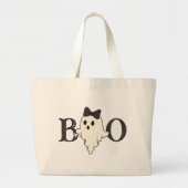 Sac fourre-tout d'Halloween mignon - Fantôme "Boo" (Devant)