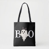 Sac fourre-tout d'Halloween mignon - Fantôme "Boo" (Devant)