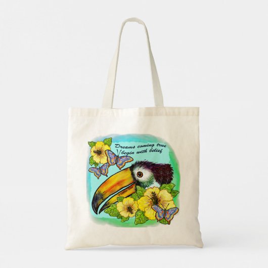 sac fourre-tout d'hibiscus toucan (Dos)