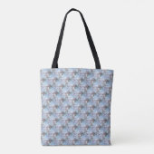 Sac fourre-tout diagonal aux roses bleues (Dos)