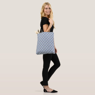 Sac fourre-tout diagonal aux roses bleues