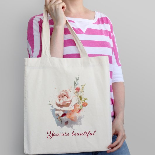 Sac fourre-tout d'illustrateur rose