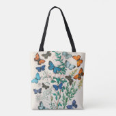 Sac fourre-tout d'illustration des papillons bleus (Dos)
