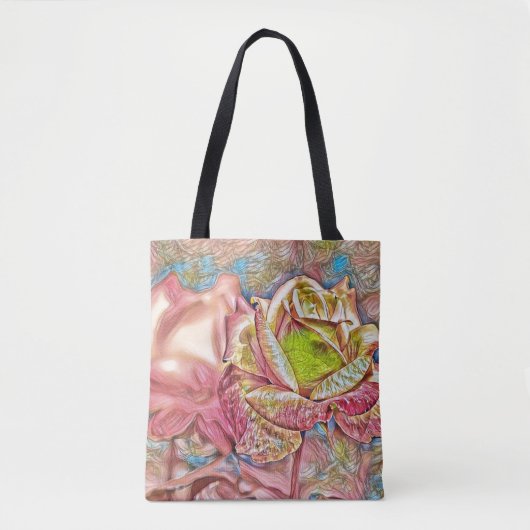 Sac fourre-tout d'illustration rose (Devant)