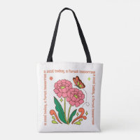 Sac fourre-tout d'illustration rose et vert Super