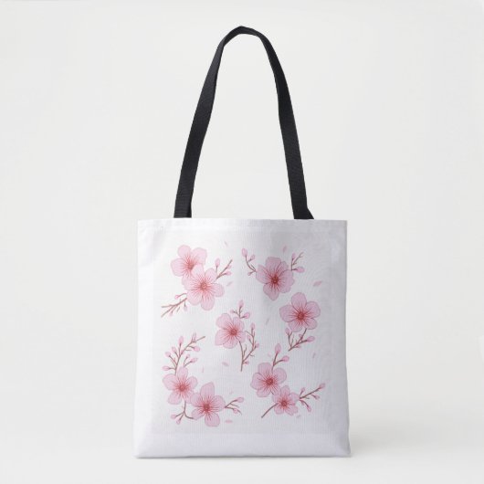 sac fourre-tout d'image en fleurs de cerisier (Devant)