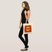 Sac fourre-tout d'impression de burlap orange tour (Devant (modèle))