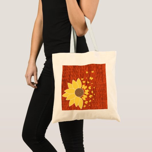 Sac fourre-tout d'impression de burlap Sunflower O (Devant (produit))