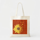 Sac fourre-tout d'impression de burlap Sunflower O (Devant)