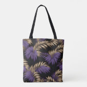 Sac fourre-tout d'impression de feuilles florales  (Dos)