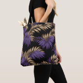 Sac fourre-tout d'impression de feuilles florales  (De près)