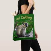 sac fourre-tout d'impression de singe vert "Just C (De près)