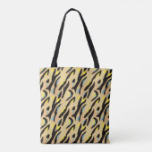 Sac fourre-tout d'impression de tigre jaune et ble (Dos)