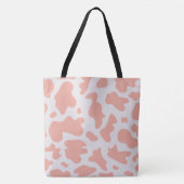 Sac fourre-tout d'impression de vache rose (Devant)