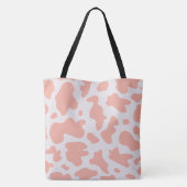 Sac fourre-tout d'impression de vache rose (Dos)