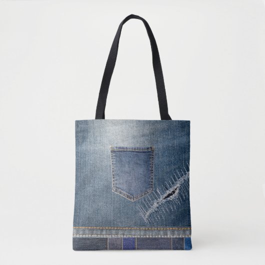 Sac fourre-tout d'impression Denim (Devant)
