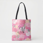 Sac fourre-tout d'impression florale Monogramme (Devant)