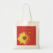 Sac fourre-tout d'impression Sunflower Red burlap (Devant)