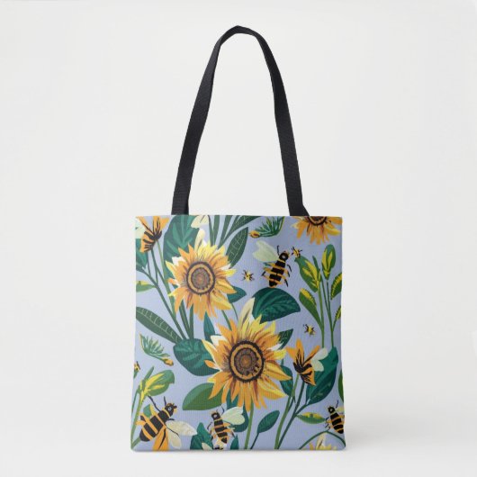 Sac fourre-tout d'impression tournesol (Devant)