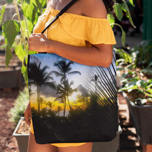 Sac fourre-tout d'impression Tropical Sunset