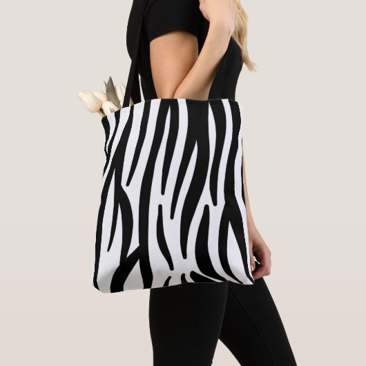sac fourre-tout d'impression zebra (De près)