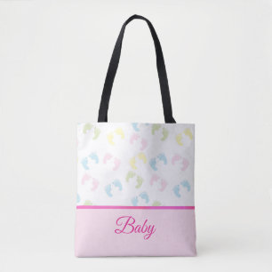 Sac fourre-tout d'impressions de pieds pour bébé