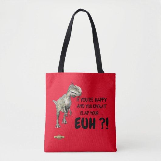 Sac fourre-tout "dinosaure heureux" (Devant)