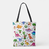 Sac fourre-tout Dinosaure Motif bleu-vert mignon (Dos)