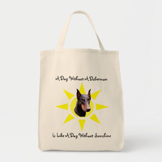 Sac fourre-tout Doberman Pinscher Sunshine Dog (Devant)